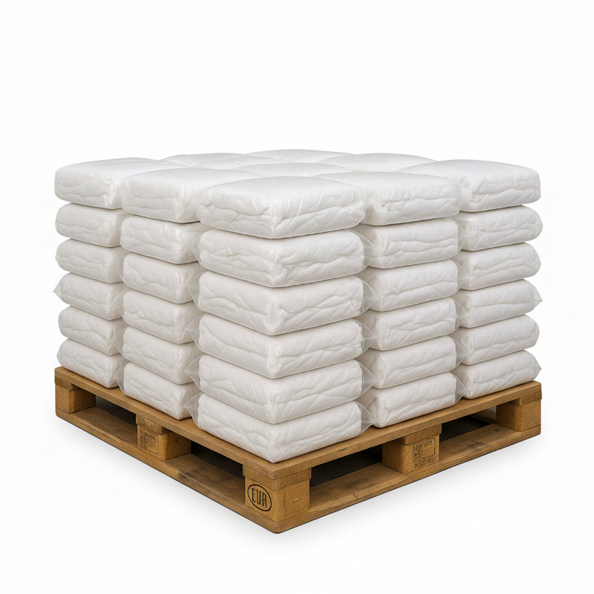 600 kg Putzlappen Baumwolle weiss - 60 x 10 kg Beutel auf Palette