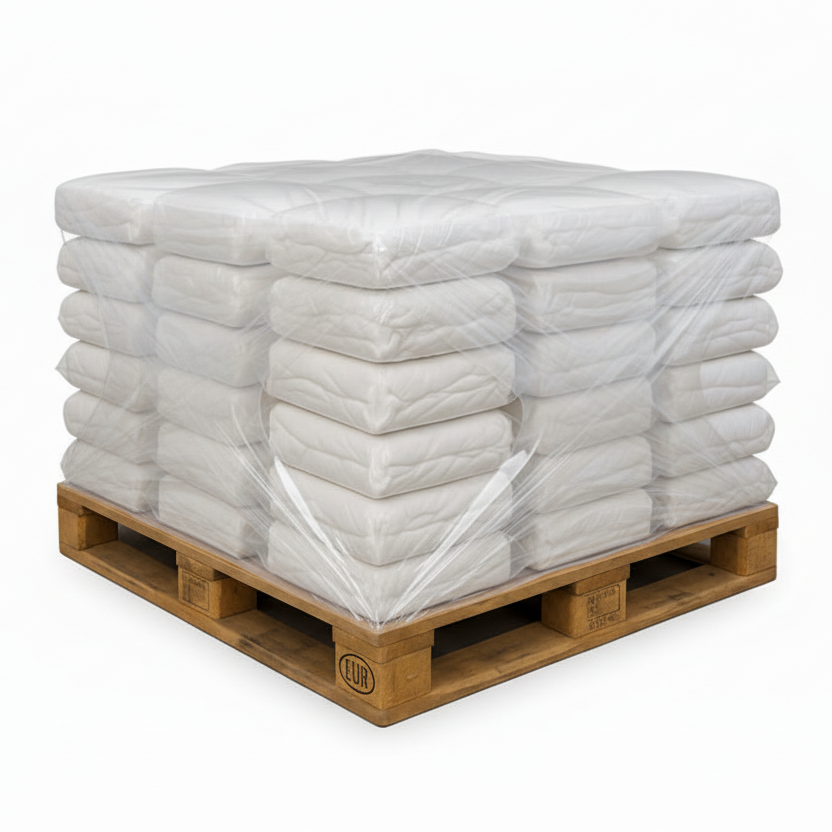 300 kg Putzlappen Baumwolle weiss - 30 x 10 kg Beutel auf Palette