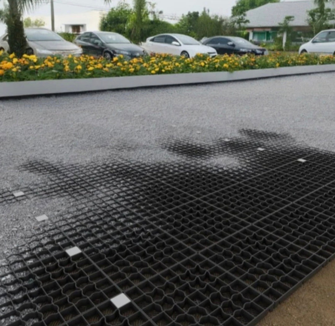 288 x Splitt - Kies & Rasengitter aus PP / 50 x 50 cm x 4 cm grün