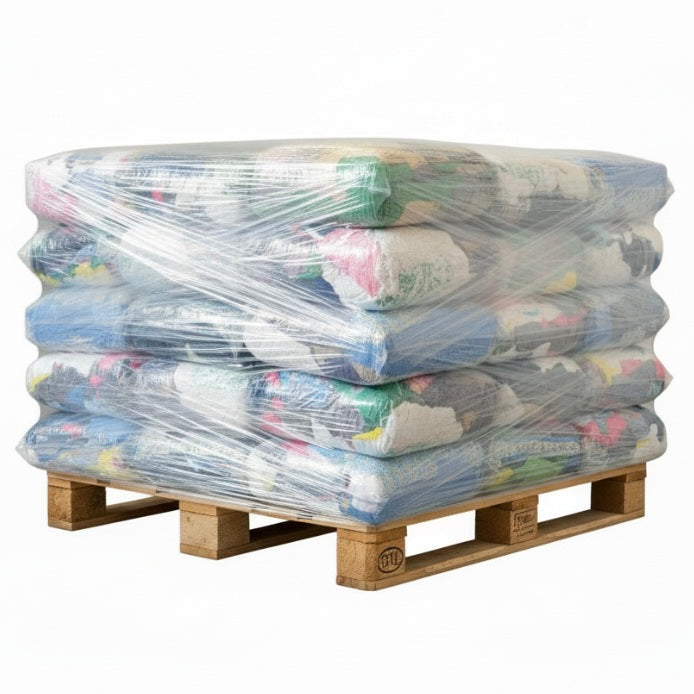 600kg Putzlappen Frottee bunt - 60 x Pressballe à 10kg auf Palette