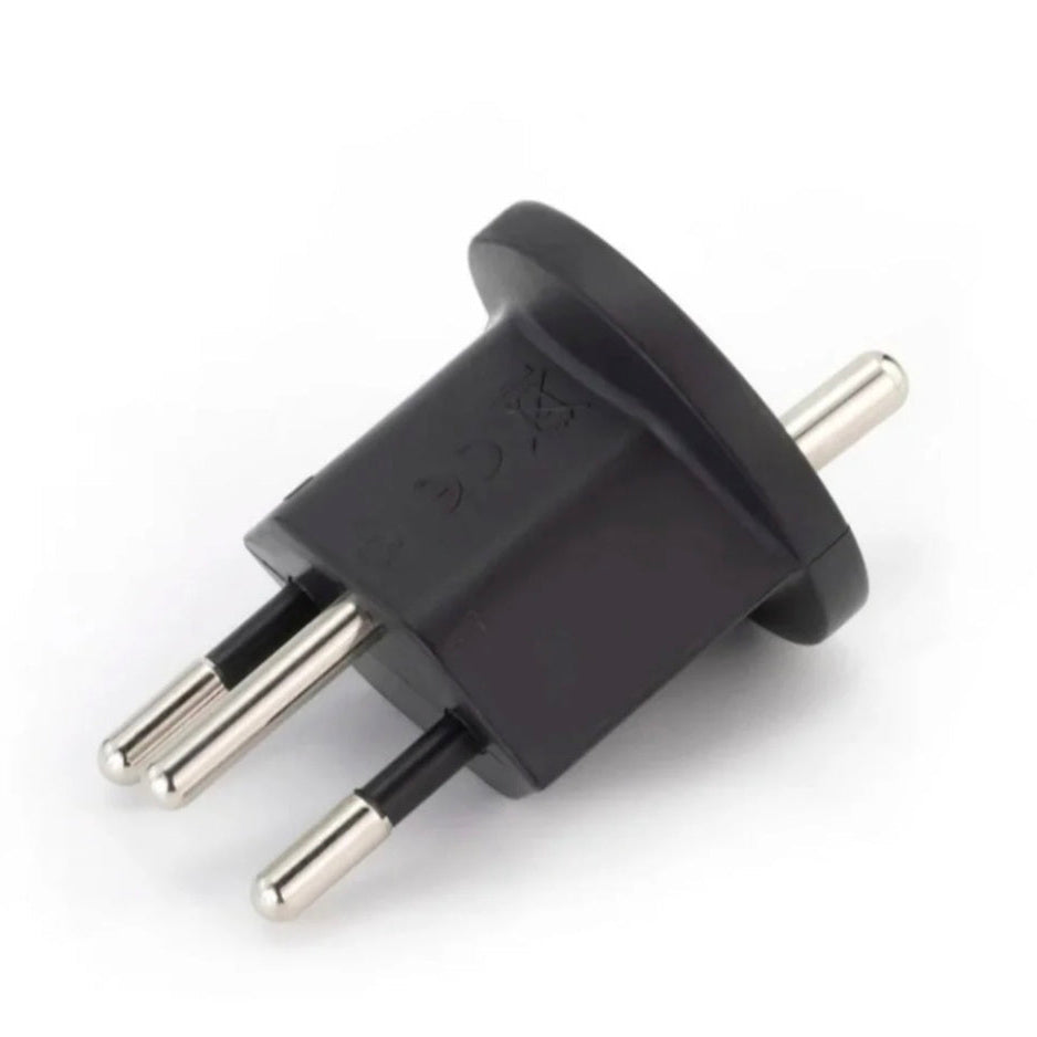 1000 x Eurostecker - Fixadapter - Farbe schwarz / Fixadapter CH Typ12 / Schuko / Eurostecker - 3-polige Variante / 10 A / 250 VAC