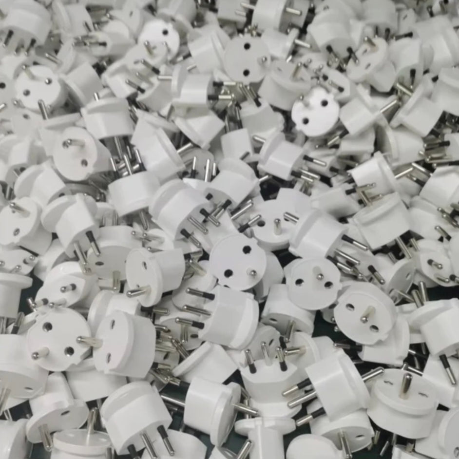 100 x Eurostecker - Fixadapter - Farbe weiss