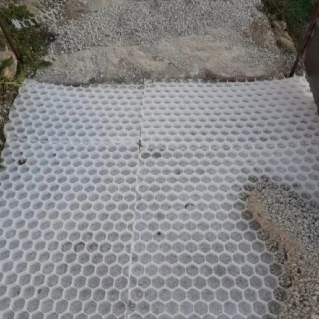 80 x Kiesgitter mit Geotextil / 80 x 120 cm x 3.9 cm - grau