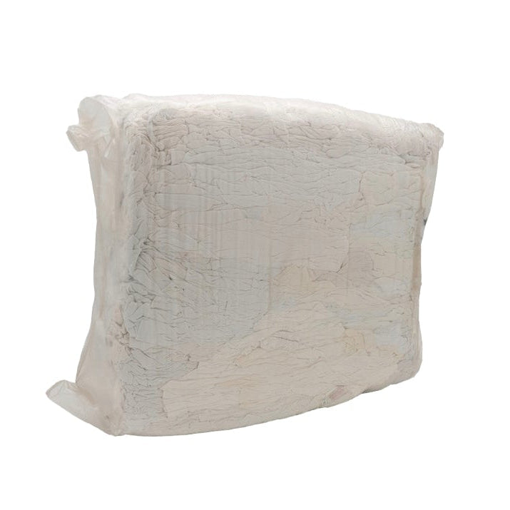 600 kg Putzlappen Baumwolle weiss - 60 x 10 kg Beutel auf Palette