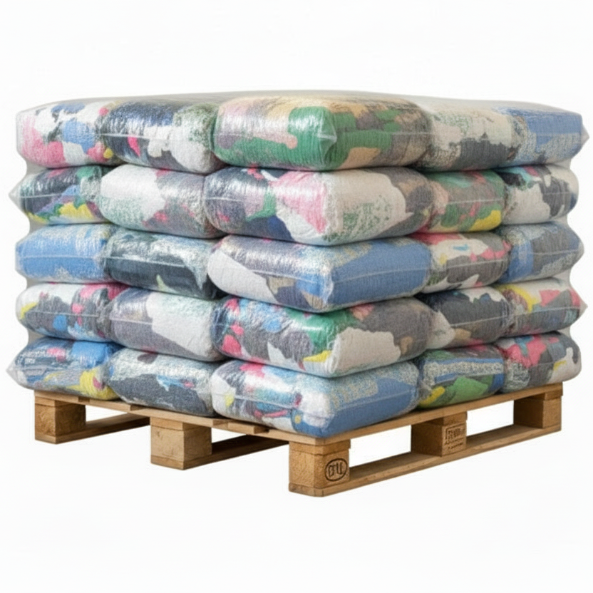 600kg Putzlappen Frottee bunt - 60 x Pressballe à 10kg auf Palette